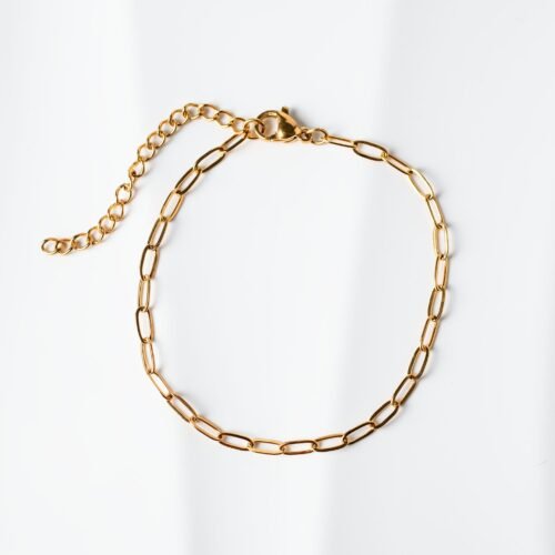 Waterproof Marina Tiny Paperclip Chain Bracelet
